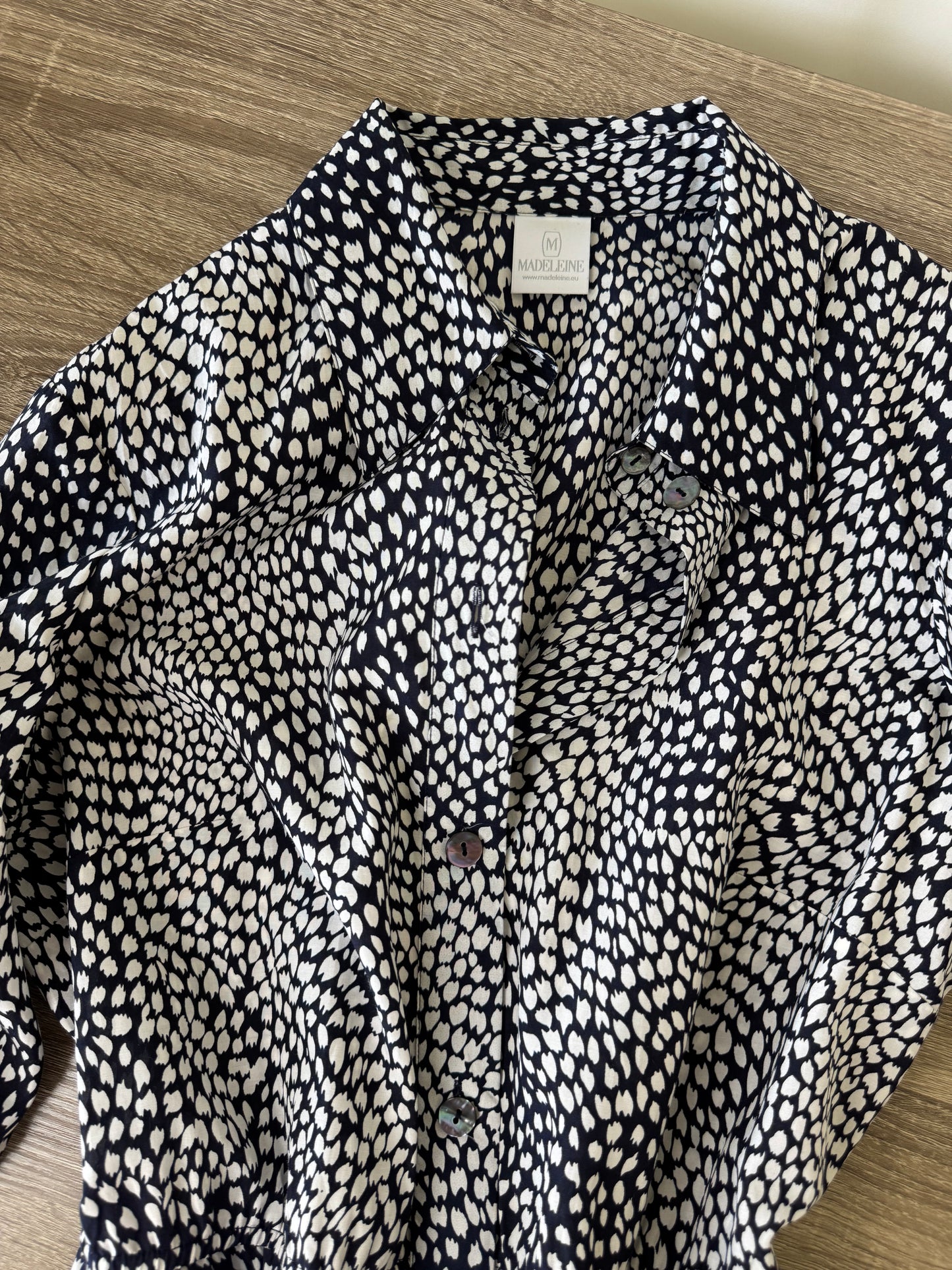 Rochie maxi premium Madeleine din mătase și bumbac cu print și talie elastică ( mărimea L)