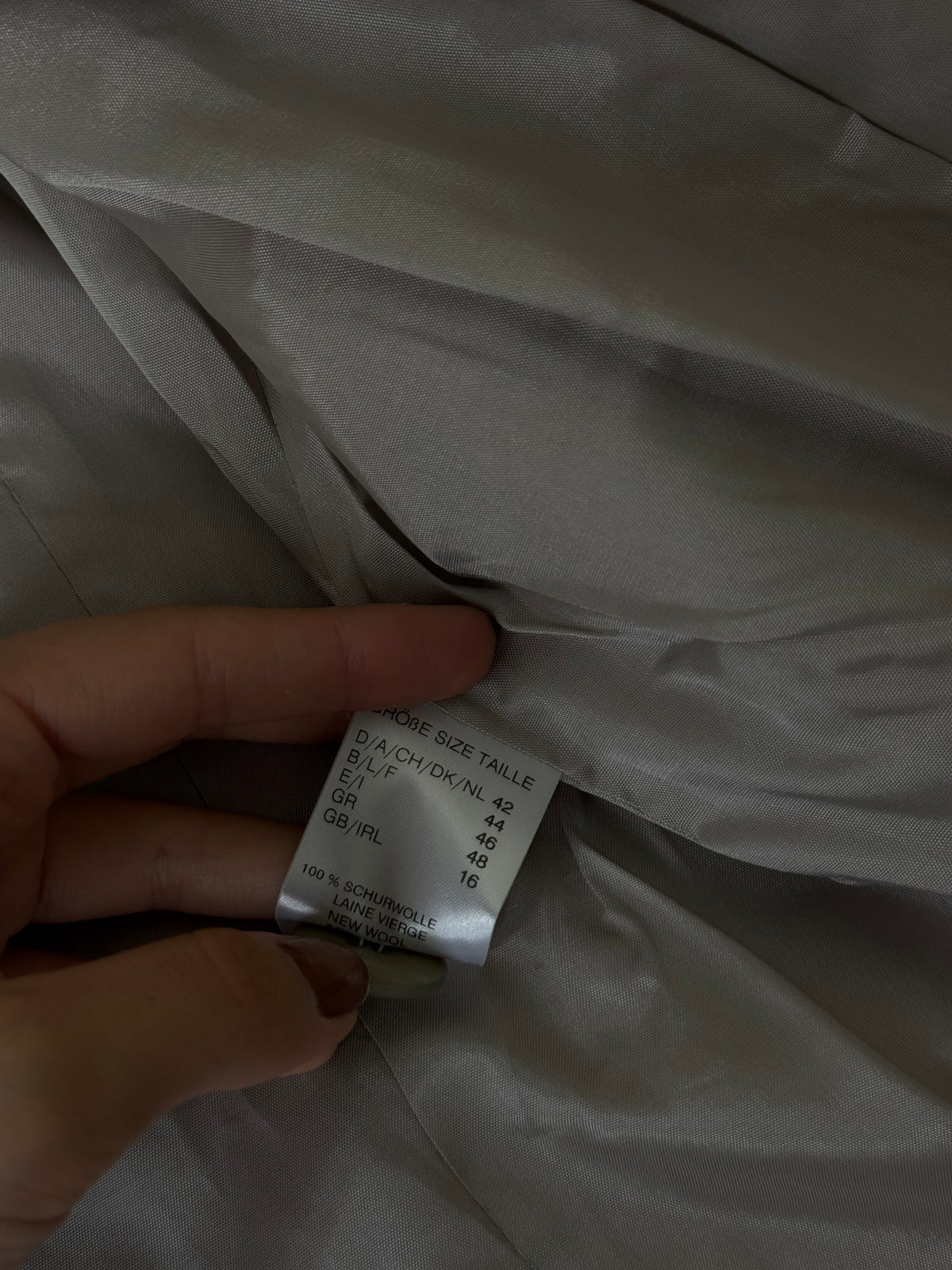 Sacou Barbara Lebek din 100% lână fină cu buzunare laterale ( mărimea L)