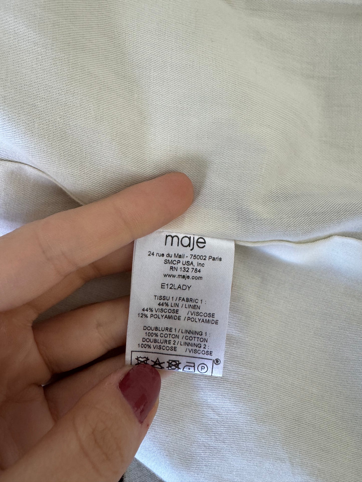 Jacheta MAJE din in și vascoza cu print, croi A
(Mărimea S)