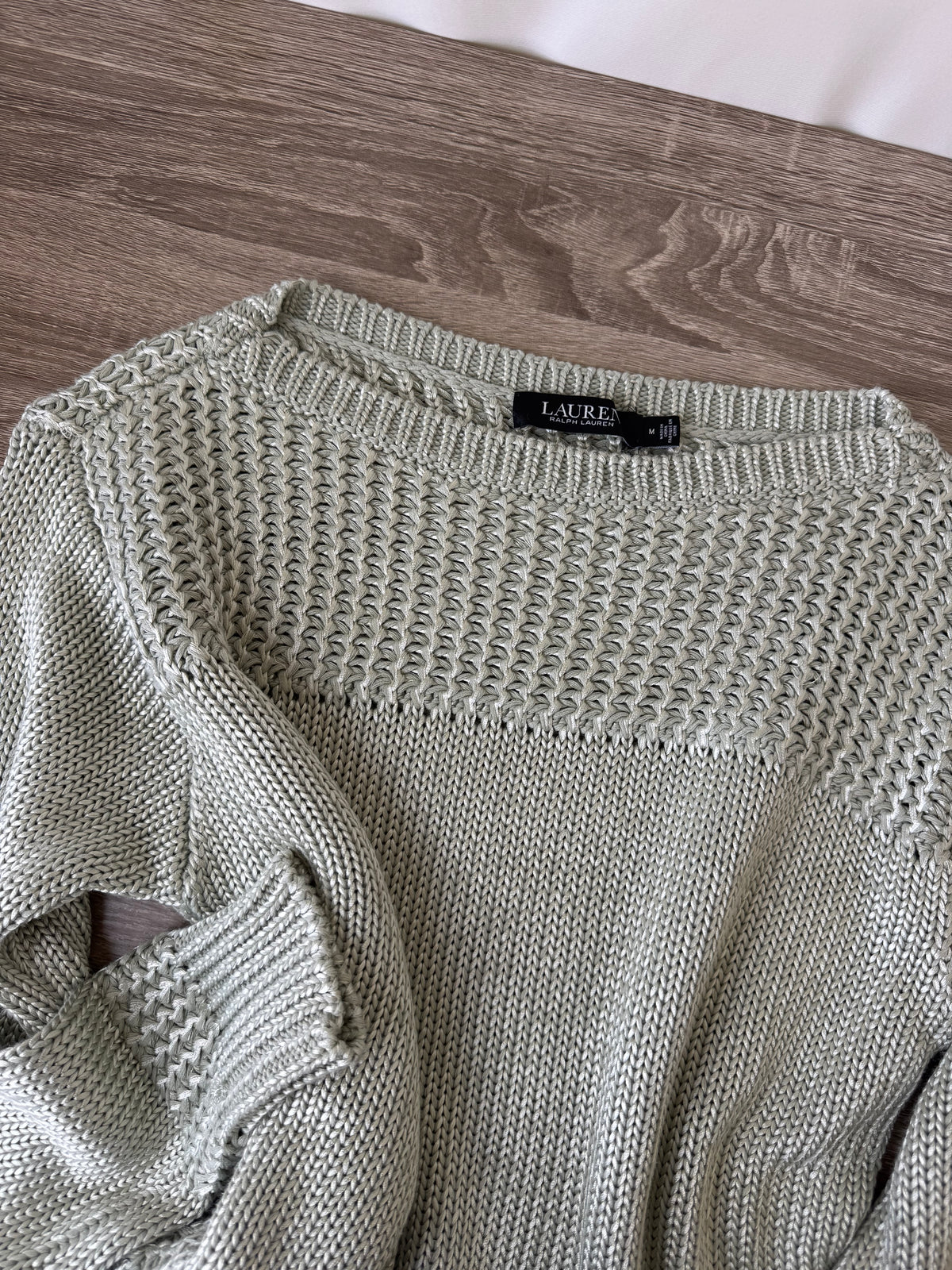 Bluză RALPH LAUREN din bumbac cu efect metalizat( mărimea S/M)