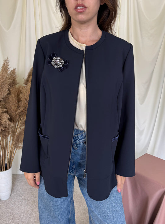 Jacheta GERRY WEBER cu fermoar și broșă superbă ( mărimea L/XL)