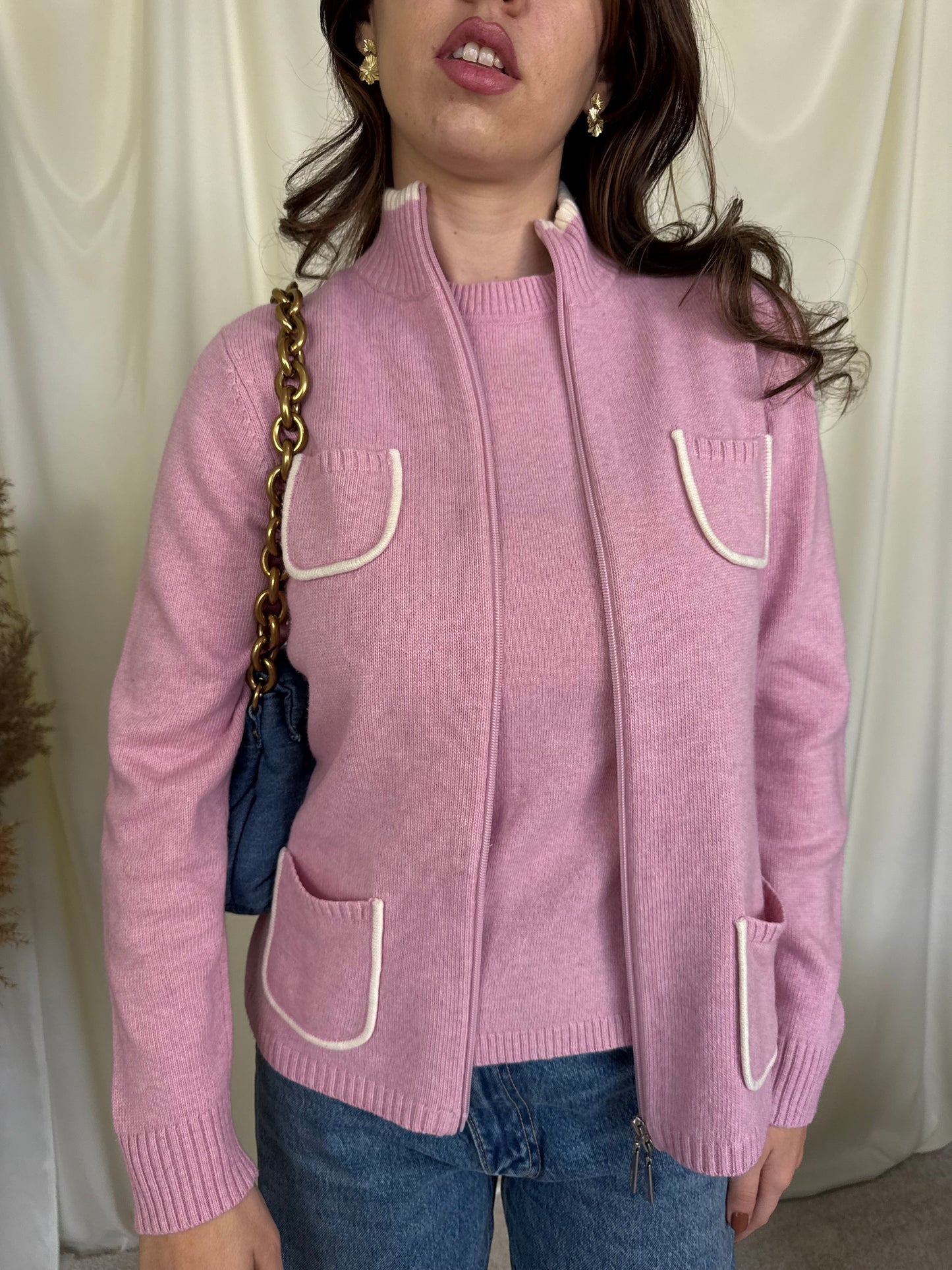 Set babypink din 50% lână și casmir( mărimea M)