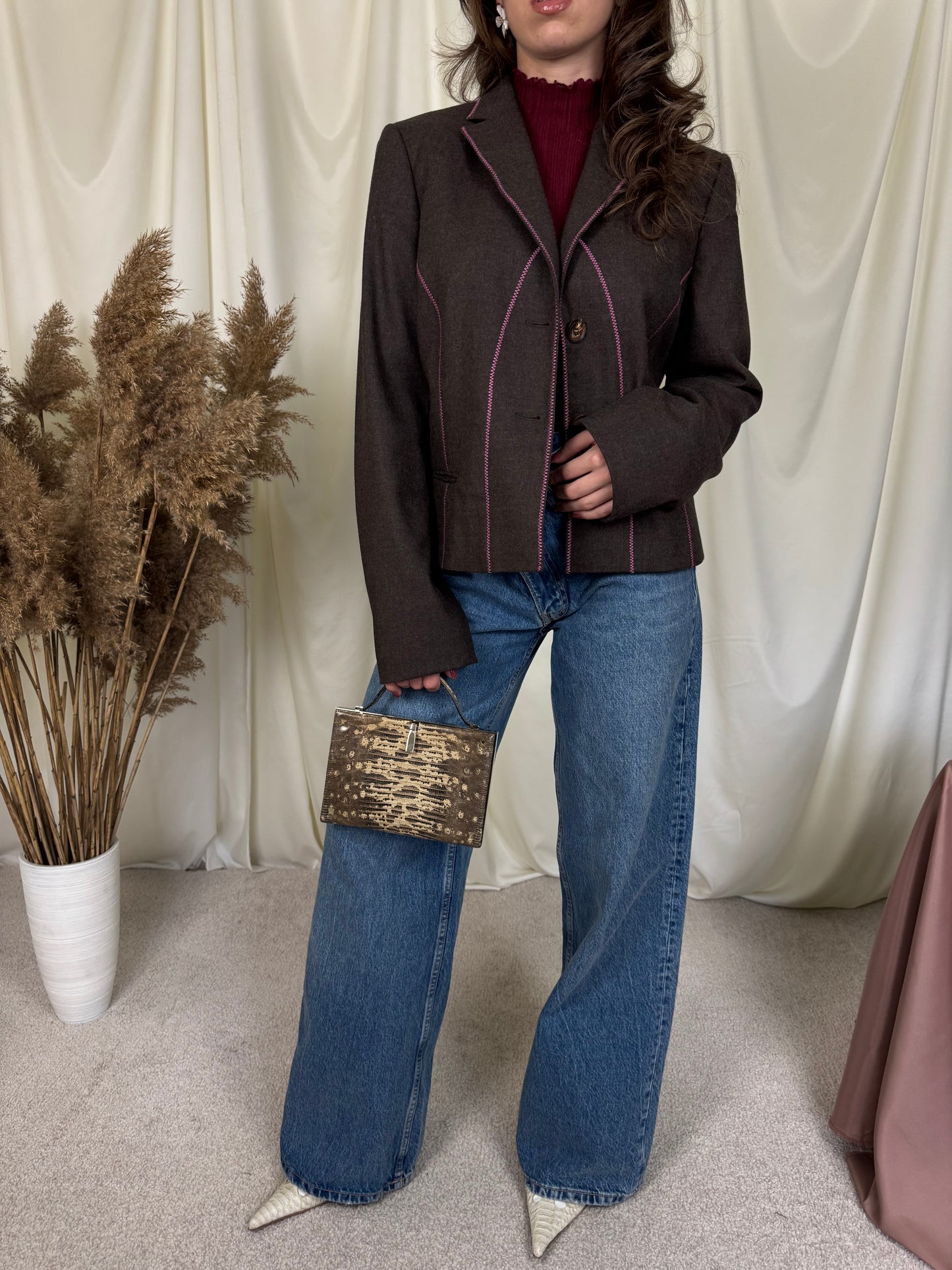 Sacou VALENTINO din stofă de la 100% lână fină, mărimea L