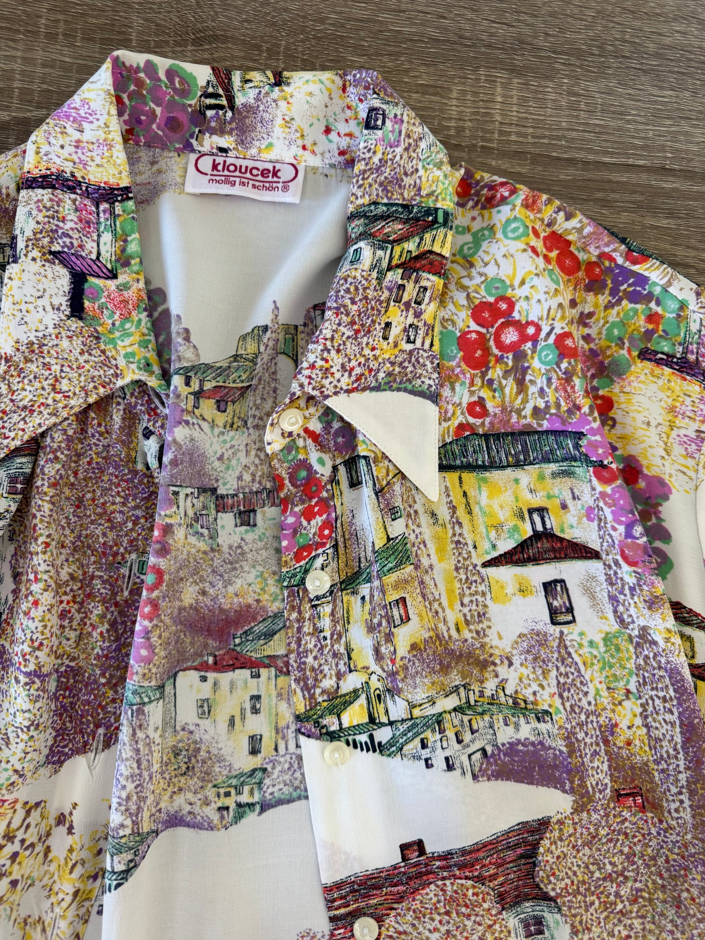 Cămașă vintage cu print superb( mărimea XL)