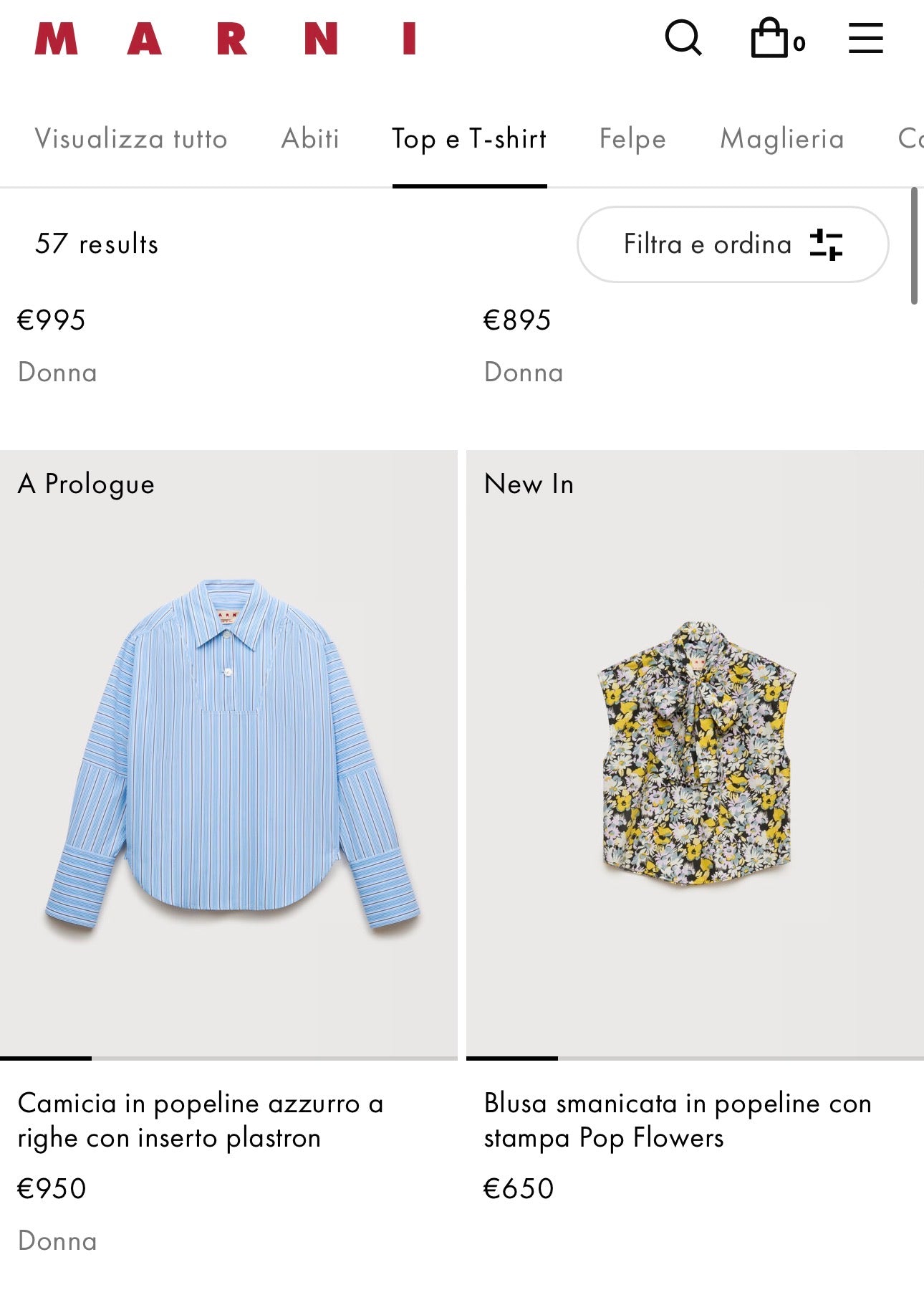 Top MARNI din 100% bumbac cu print floral( mărimea M)