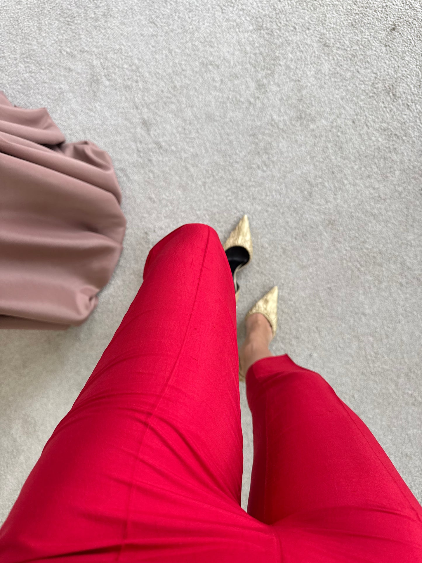 Pantaloni luxury PESERICO din 100% mătase naturăla cu talie medie ( mărimea XS)