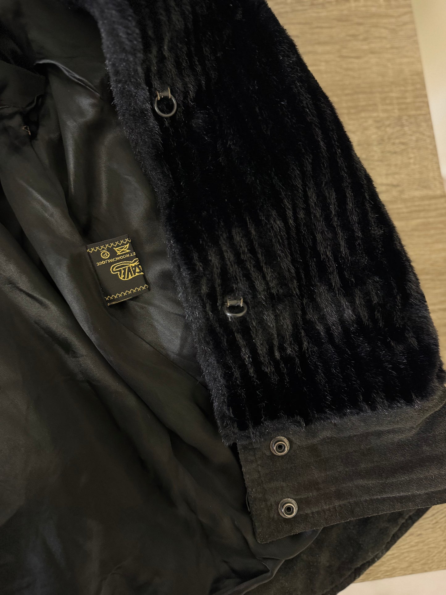 Palton vintage din blană eco, (mărimea M/L)