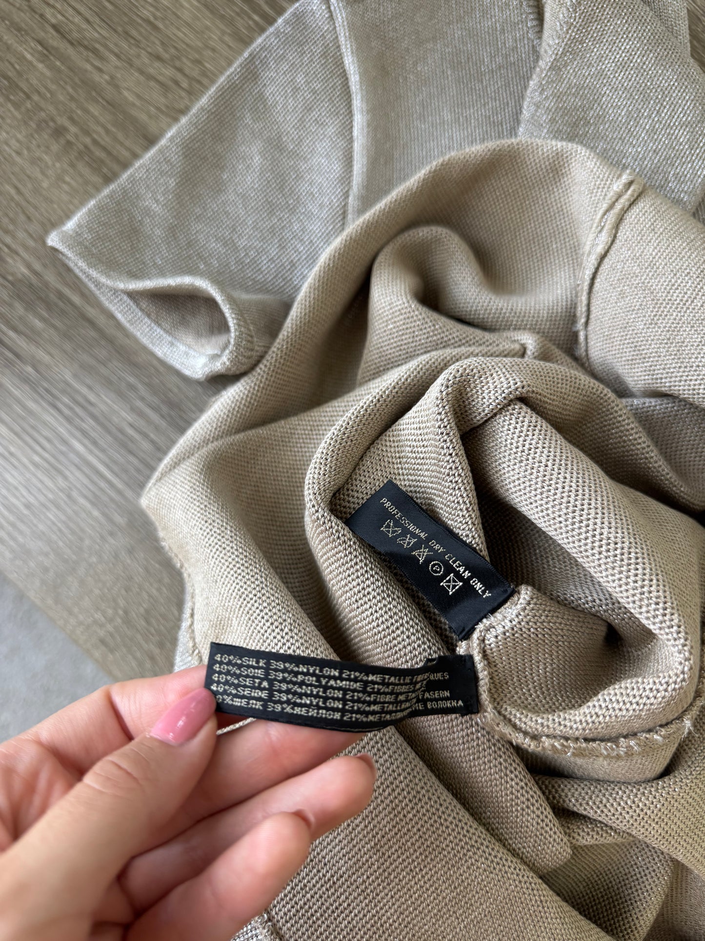 Rochie Ralph Lauren din croset metalic și mătase naturala, material elastic ( mărimea S-M)