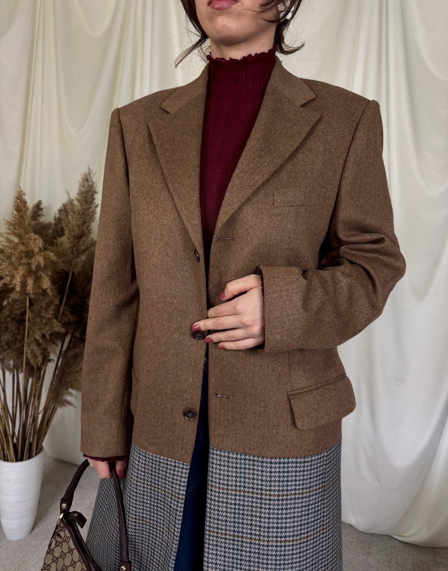 Palton din lână și cașmir unicat ( M)