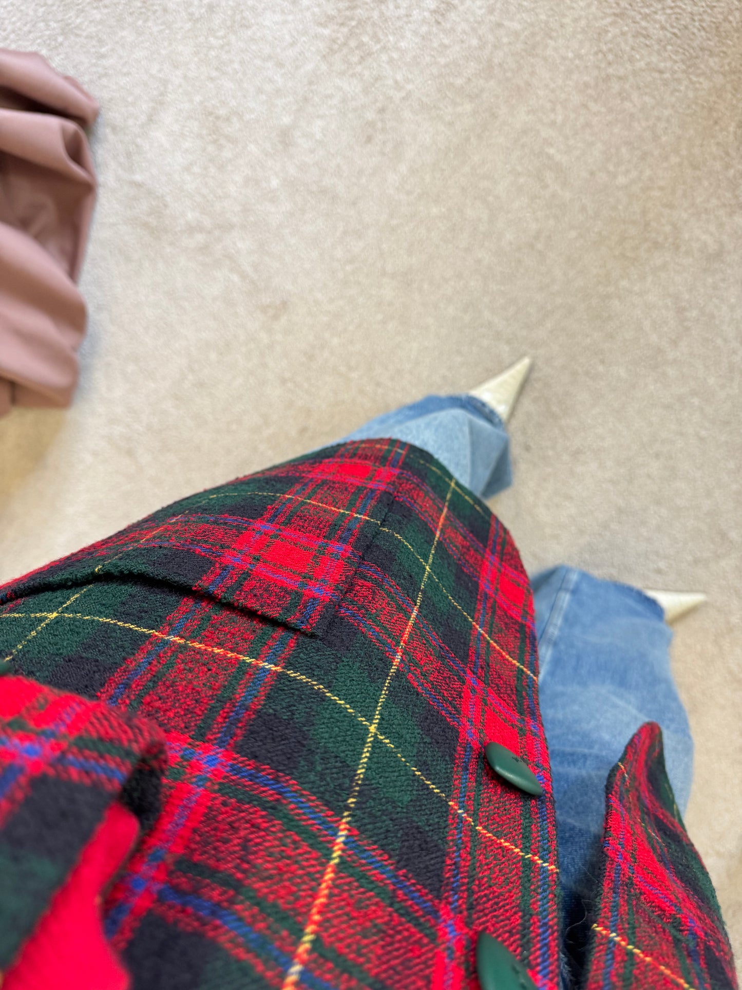 Sacou vintage din stofă 100% lana( mărimea L)