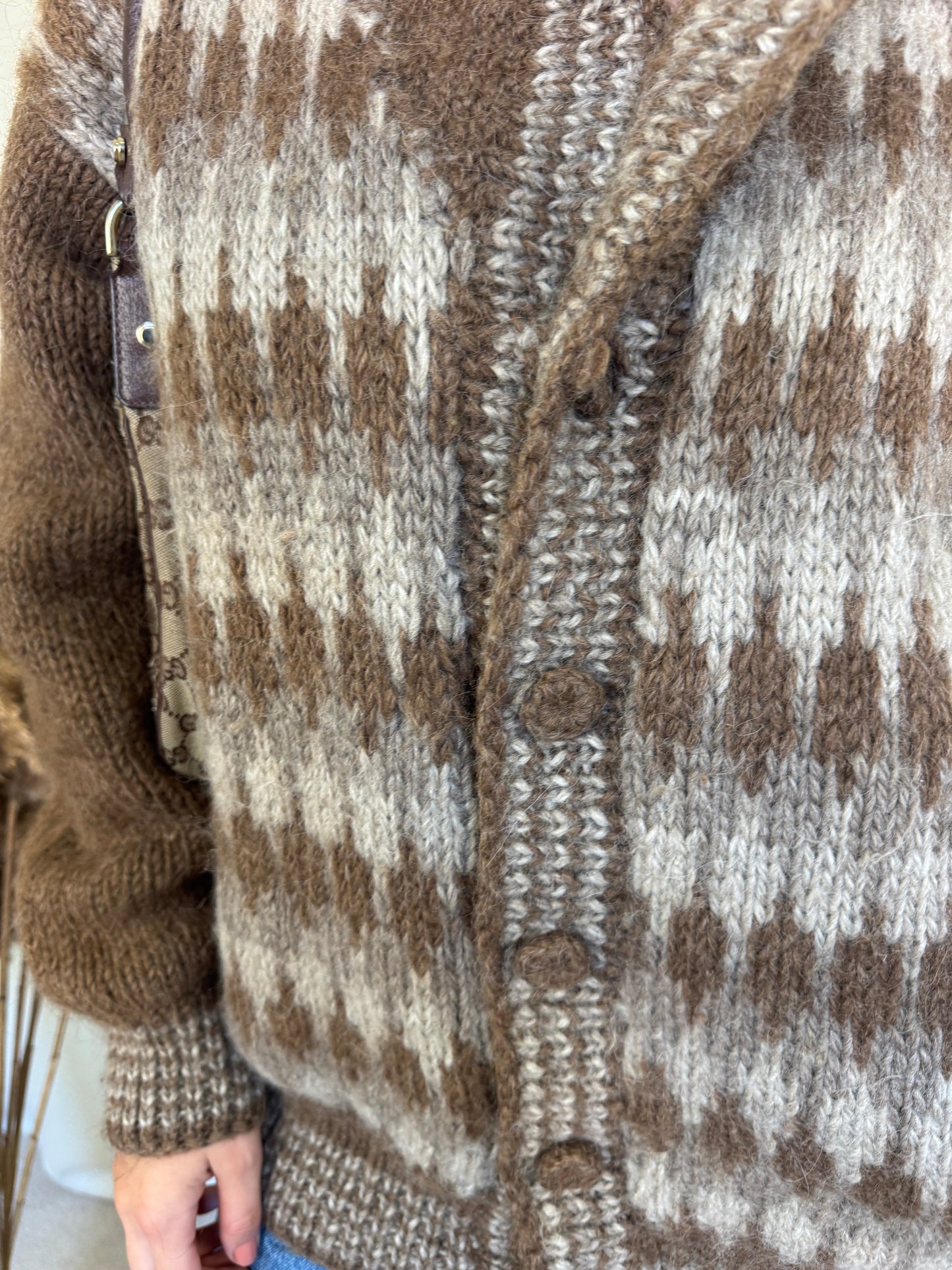 Jacheta vintage din lână handmade( mărime universală)