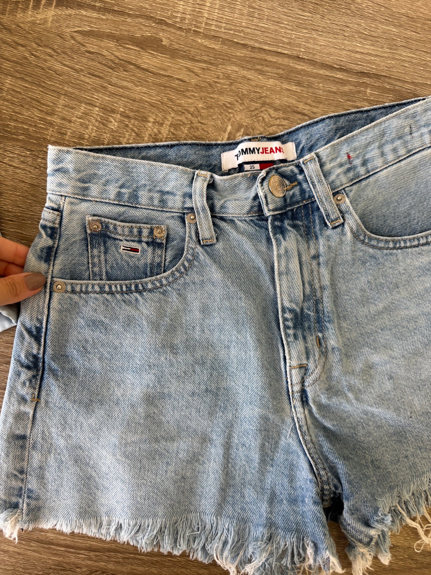 Pantaloni Tommy Hilfiger din denim cu talie înaltă ( mărimea xs)