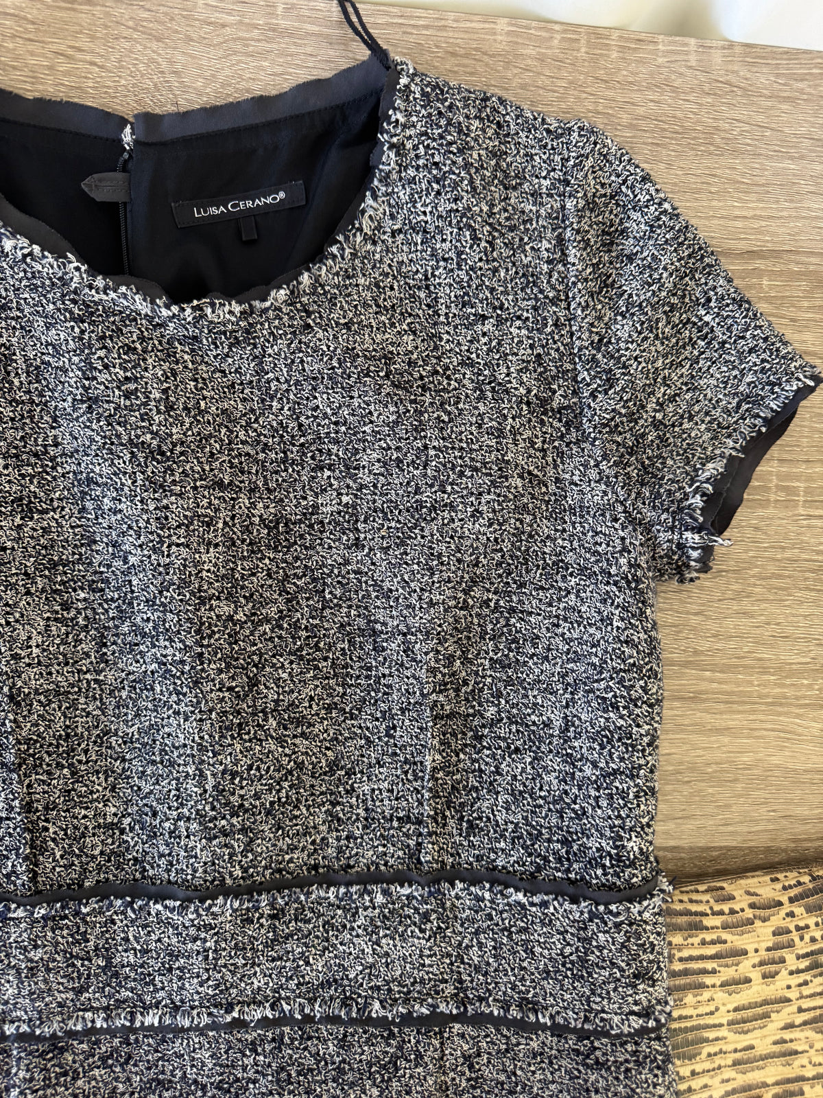 Rochie din tweed de bumbac LUISA CERANO( mărimea S-S/M)