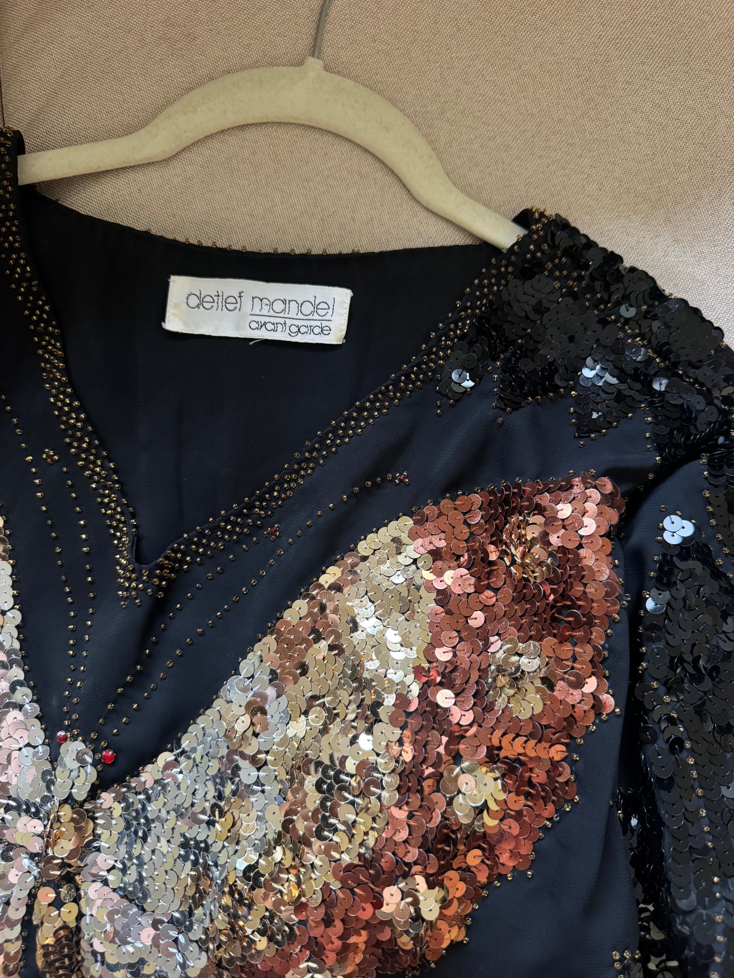 Piesă vintage anii 70, 100% mătase naturală