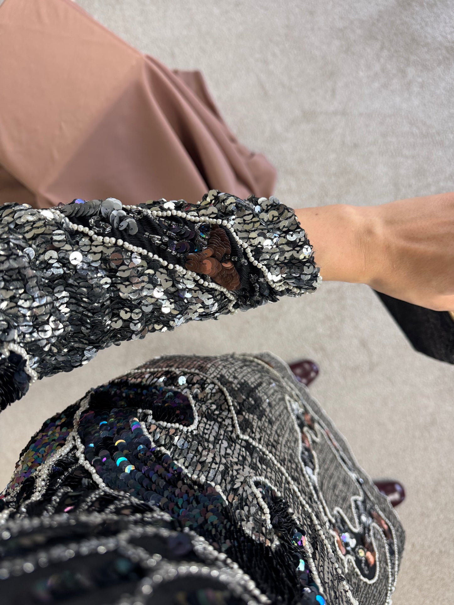 Rochie vintage mătase naturală ( S)