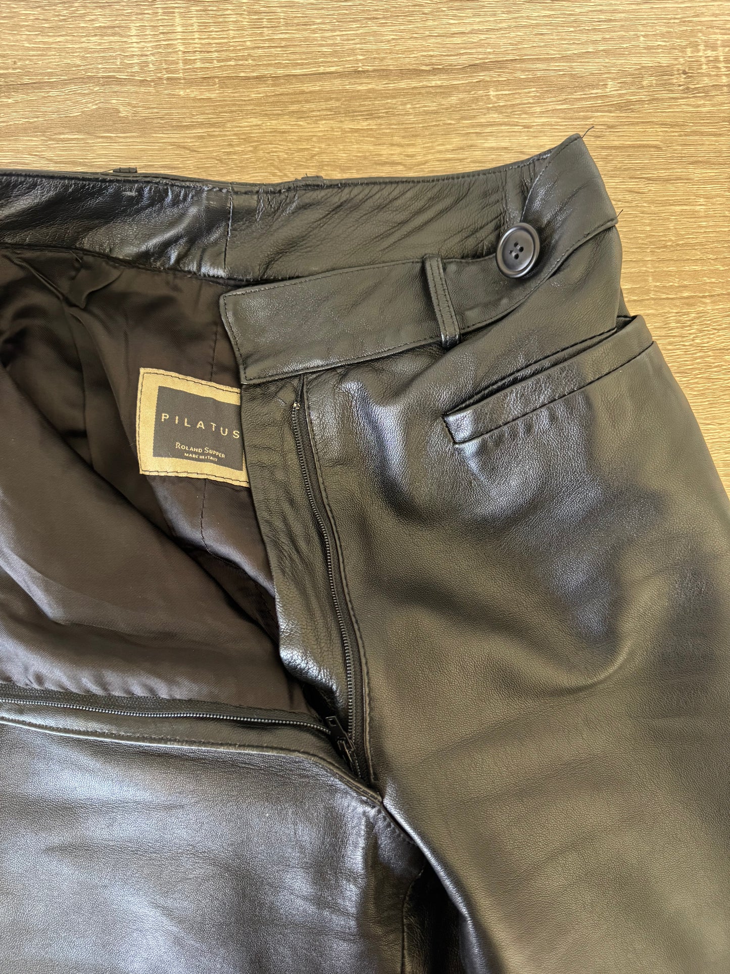 (BACK IN STOCK) Pantalon din piele naturala super fina( mărimea xs)