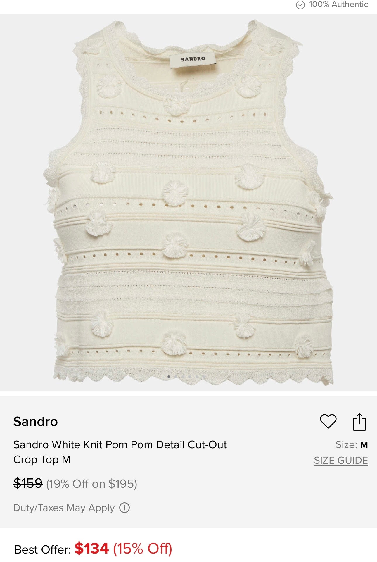 Top nou SANDRO PARIS cu spate decupat
(Mărimea S-M)