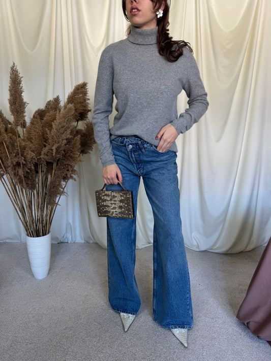 Pulover pe gât 100% cașmir