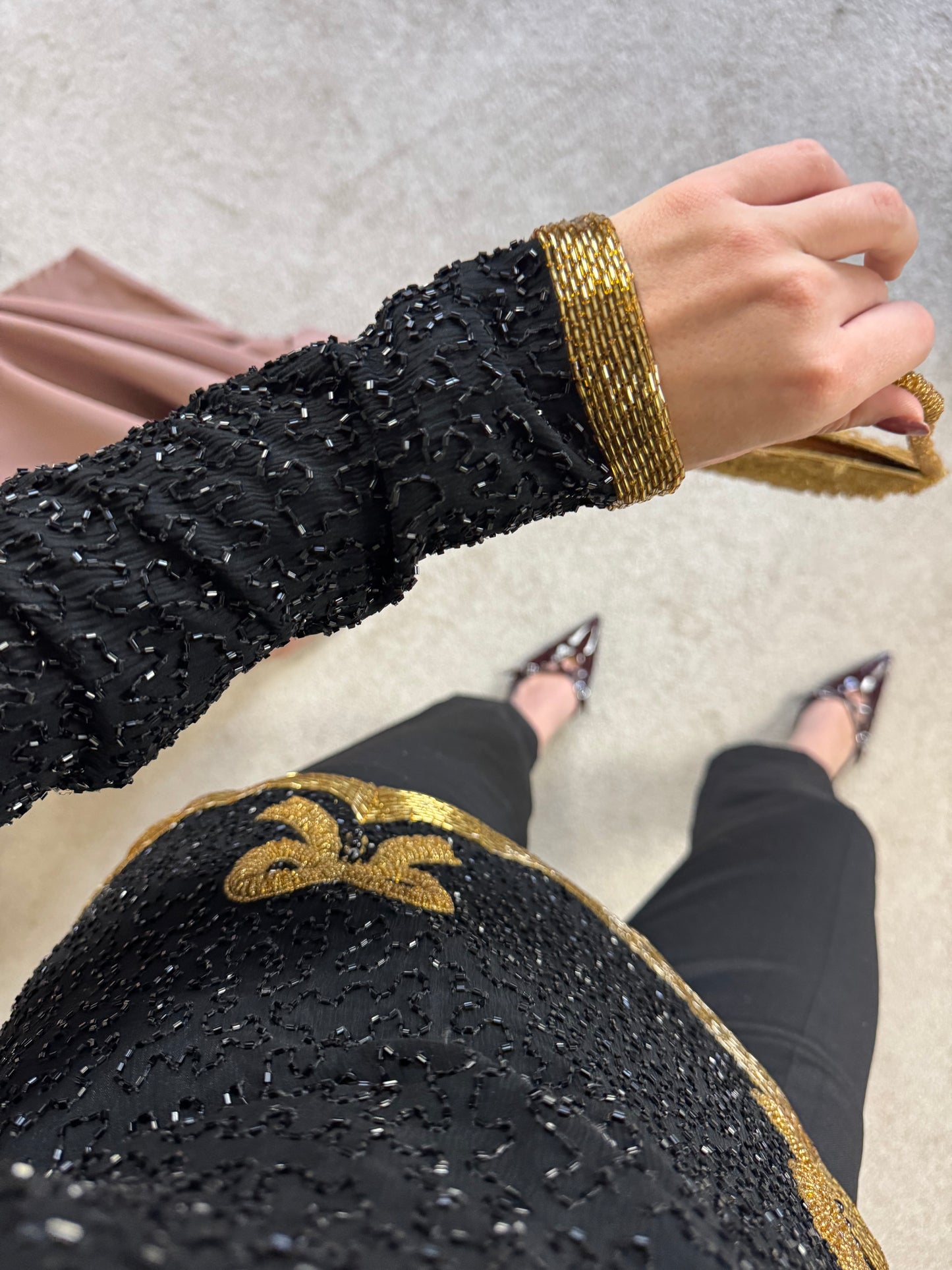 Piesă spectaculoasă vintage din mătase naturală ( mărimea S)