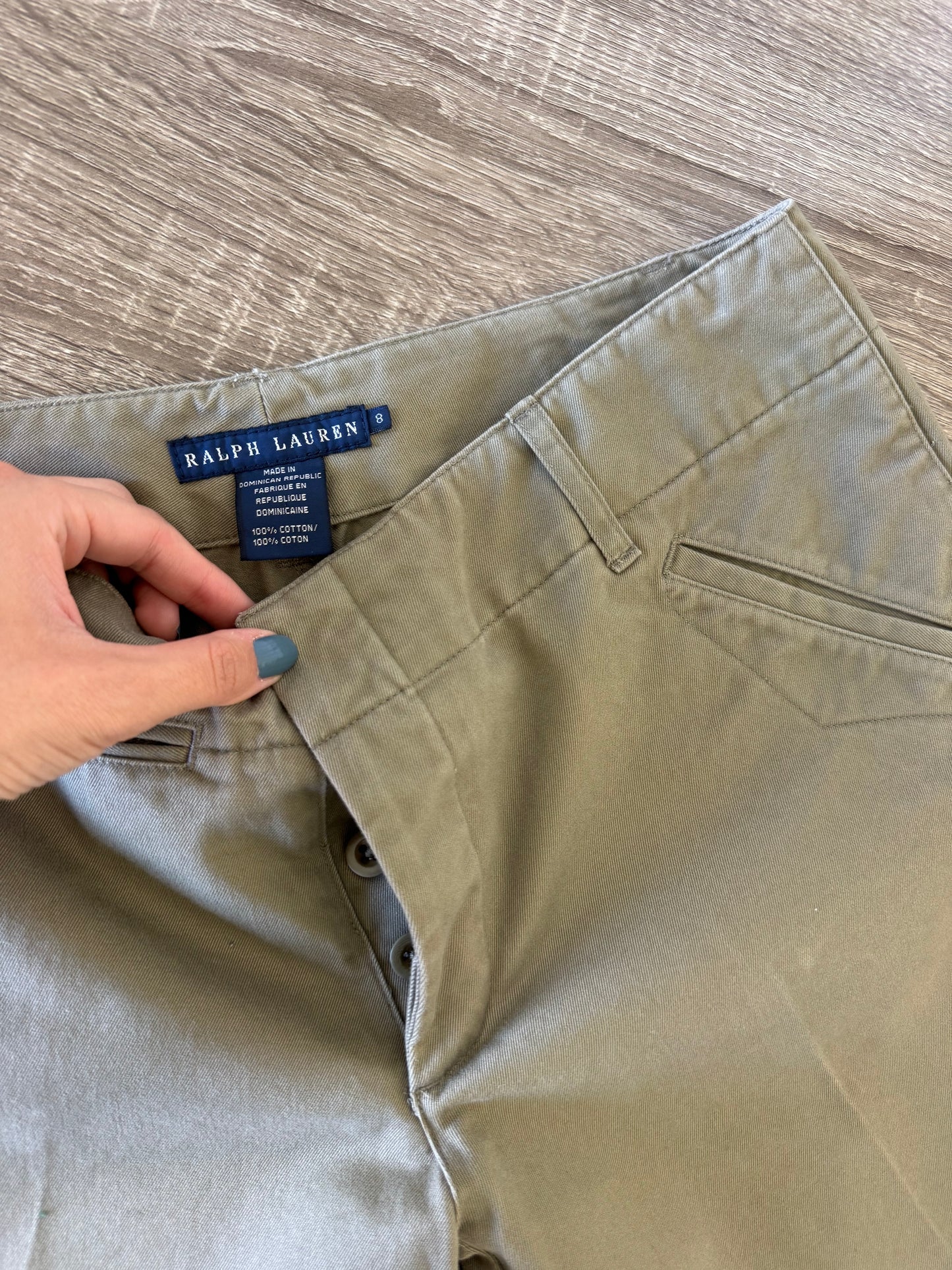 Pantalon denim Ralph Lauren din bumbac cu talie medie ( mărimea S, recomand și M)