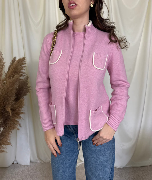 Set babypink din 50% lână și casmir( mărimea M)