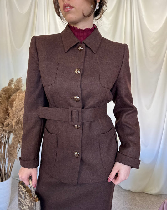 Deux-piece luxury VALENTINO din lana și cașmir ( M)