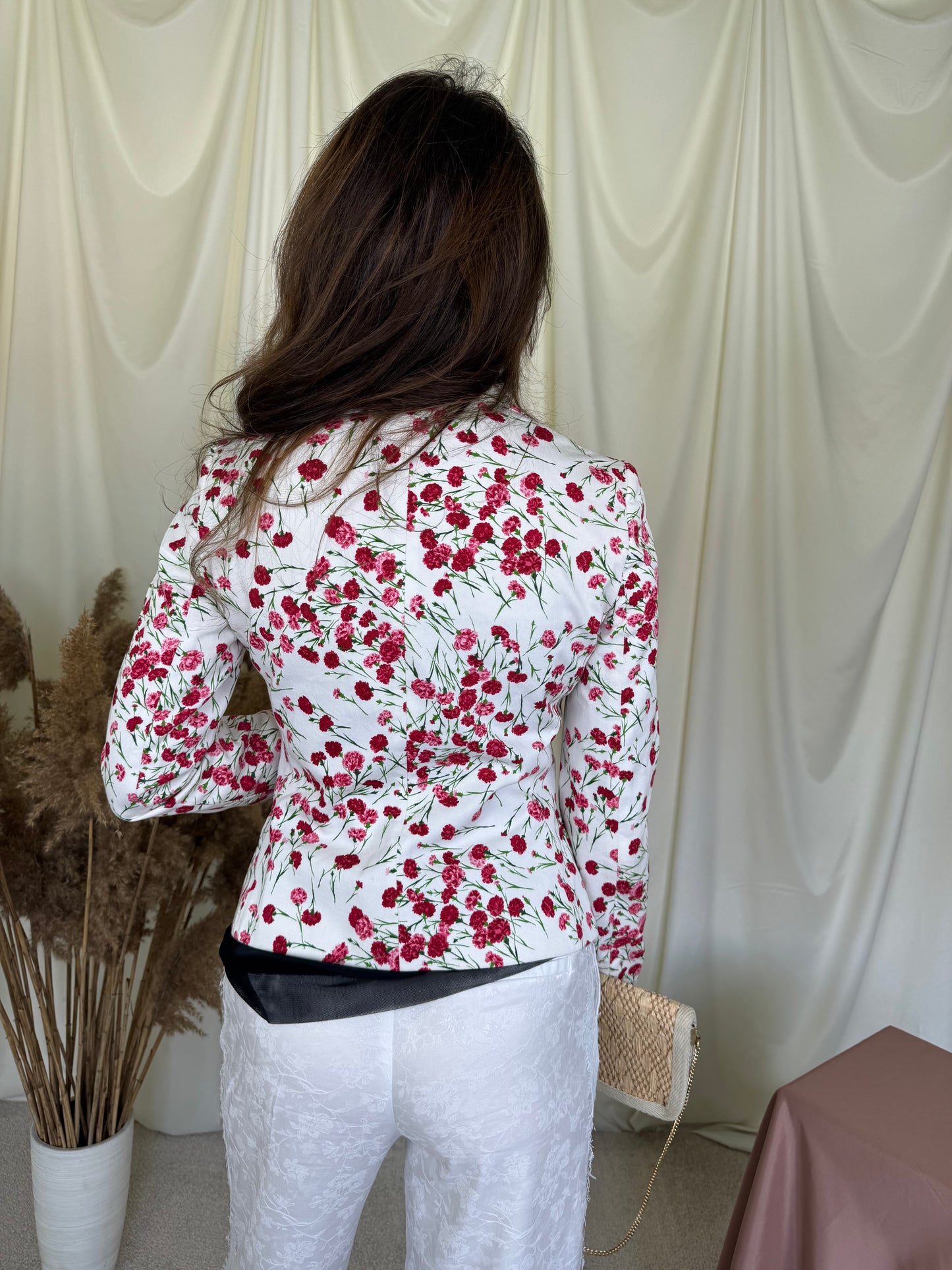 Sacou vintage Dolce& Gabbana cu print floral din 100% bumbac ( mărimea XS )