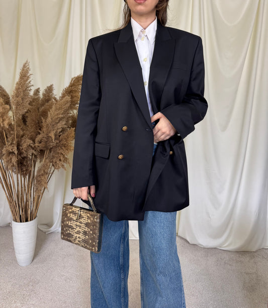 Sacou vintage dintr-o stofă extrem de fină 100% lână, (mărimea XL)