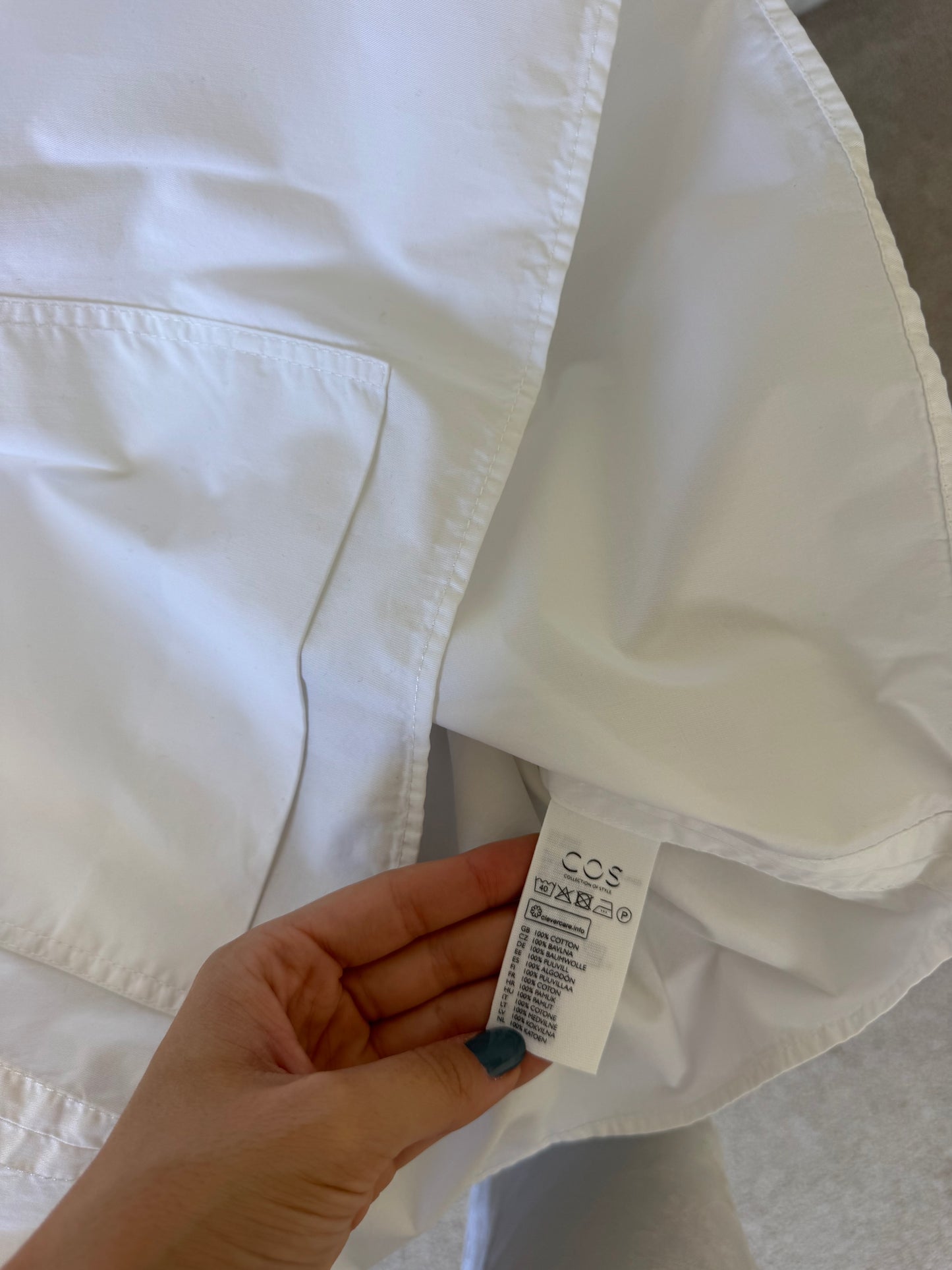 Camasa COS din 100% bumbac, croi lejer ( mărimea S/M)
