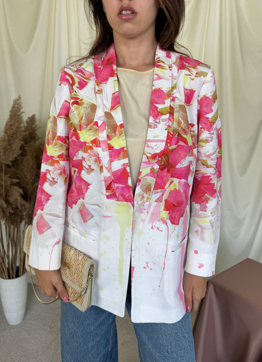 Sacou-jacheta premium Escada din 100% bumbac cu print superb ( mărimea M/L)