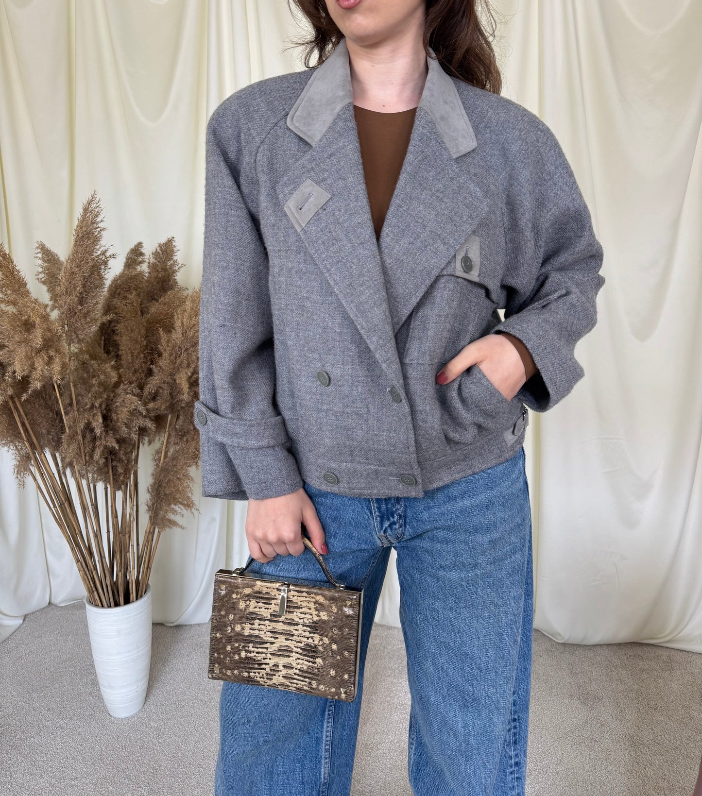 ( back in stock) Jacheta vintage rară BURBERRY, fit oversized (Mărimea M/L)