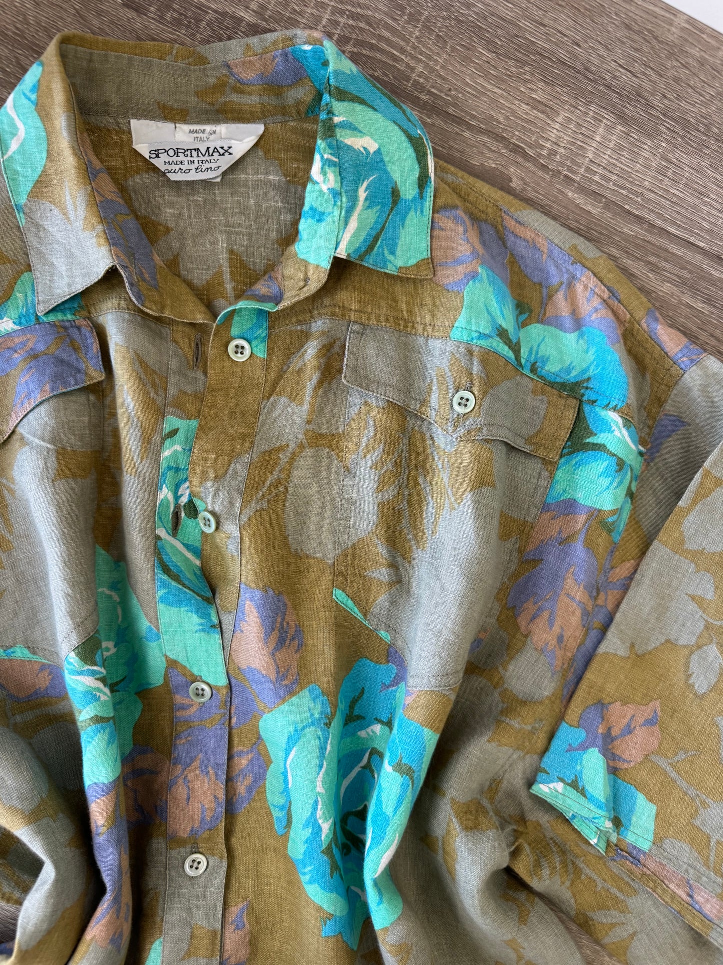 Cămașă SPORTMAX by MAX MARA din 100% in cu print floral ( mărimea M/L)