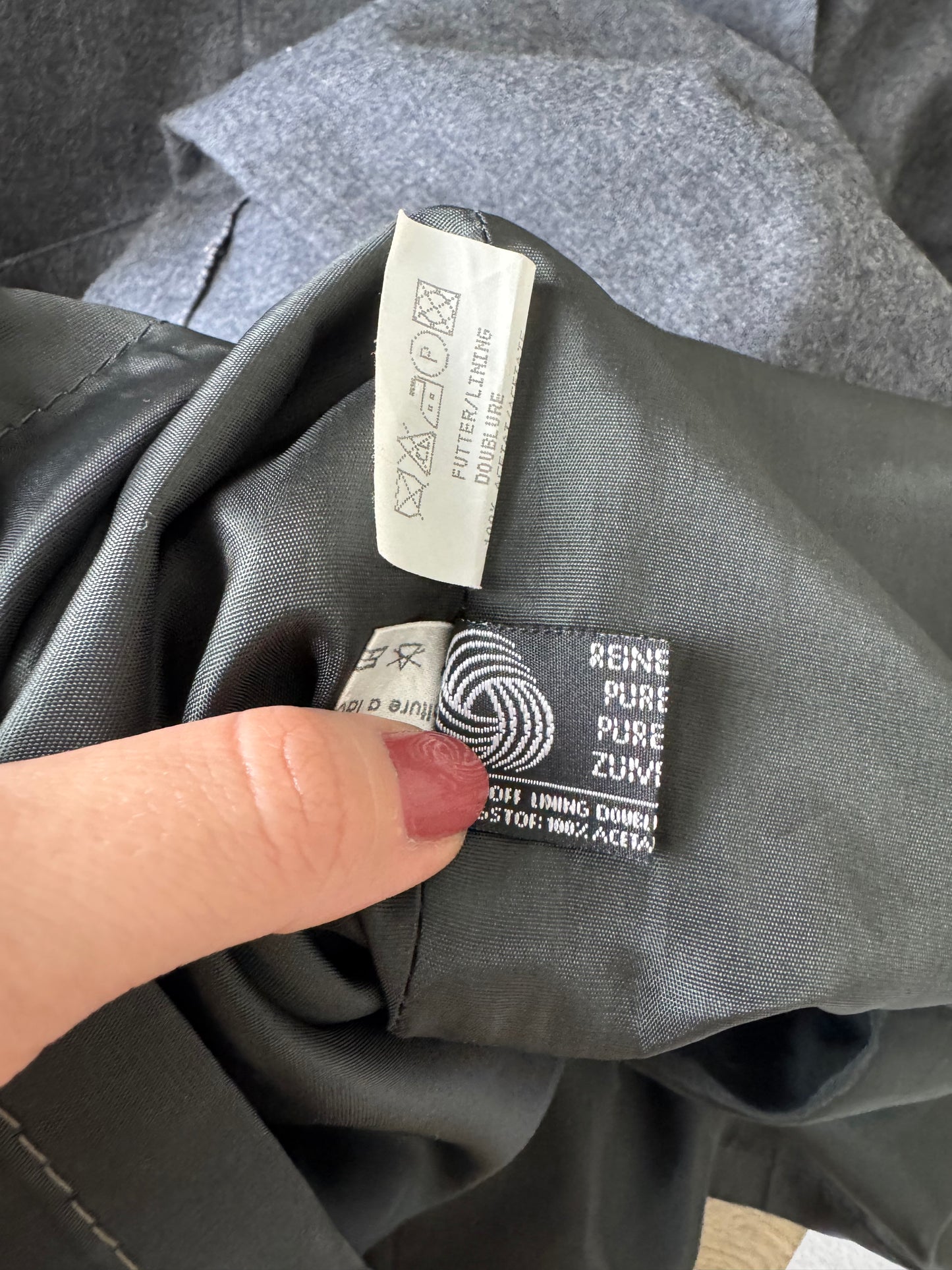 Rochie din stofă de lână, nasturi aurii metalici, Mărimea L