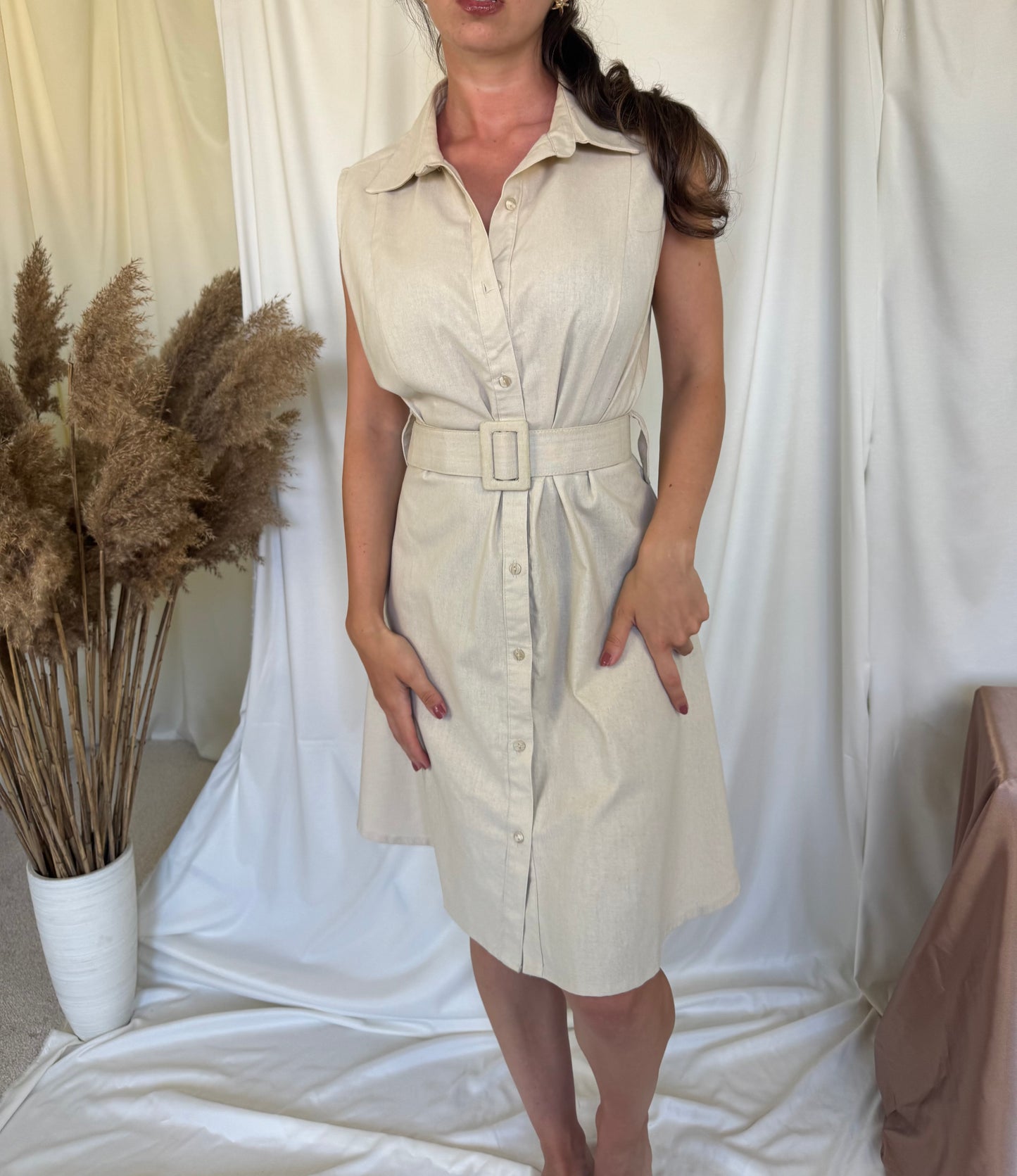 Rochie vintage din in (M-L)