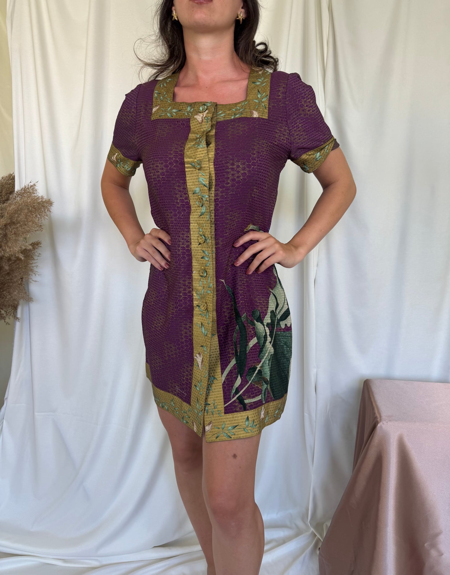 Rochie vintage din matase naturala ( S)