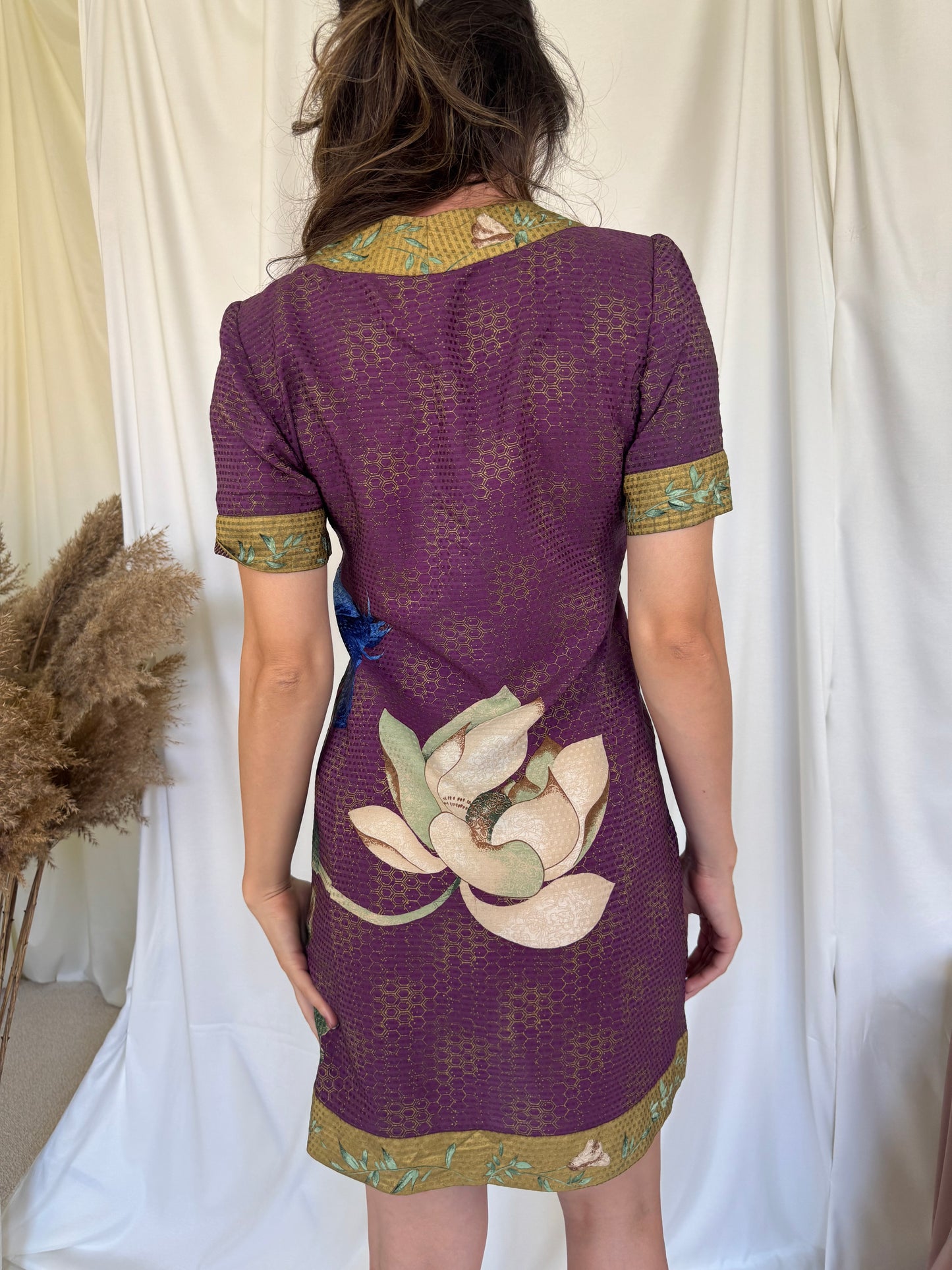 Rochie vintage din matase naturala ( S)