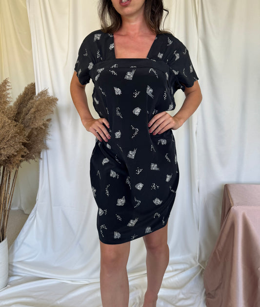 Rochie vintage din matase naturala ( S-M)