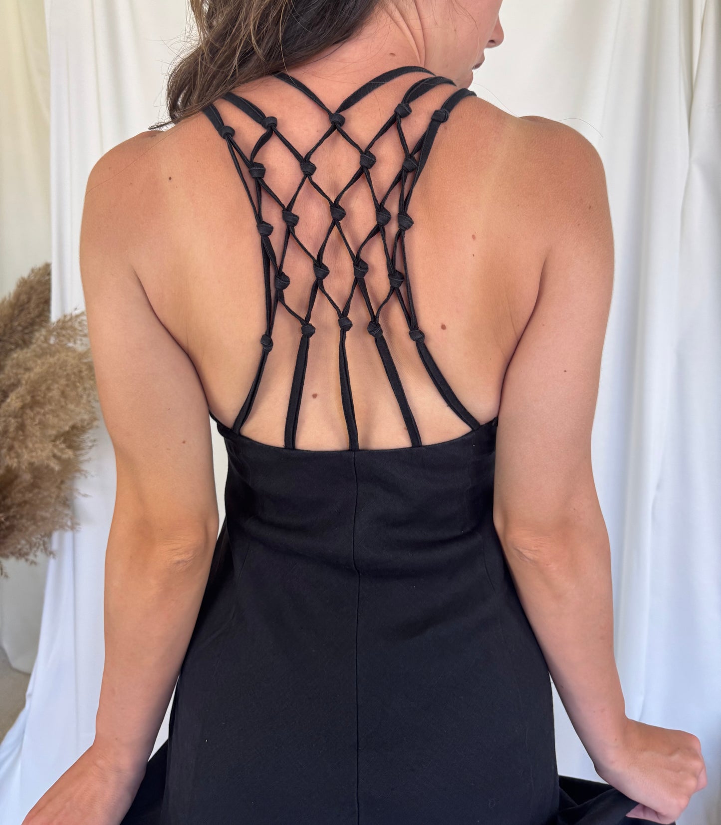 Rochie vintage deosebita din in ( S-M)