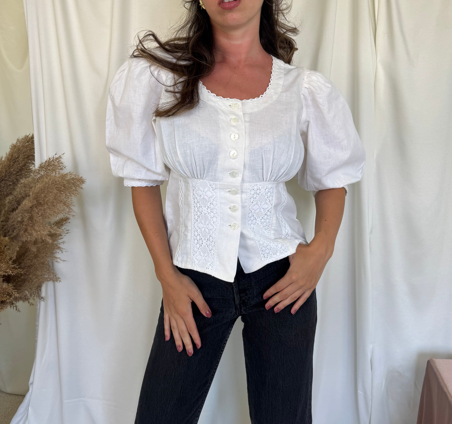 Camasa vintage cu broderie (M)