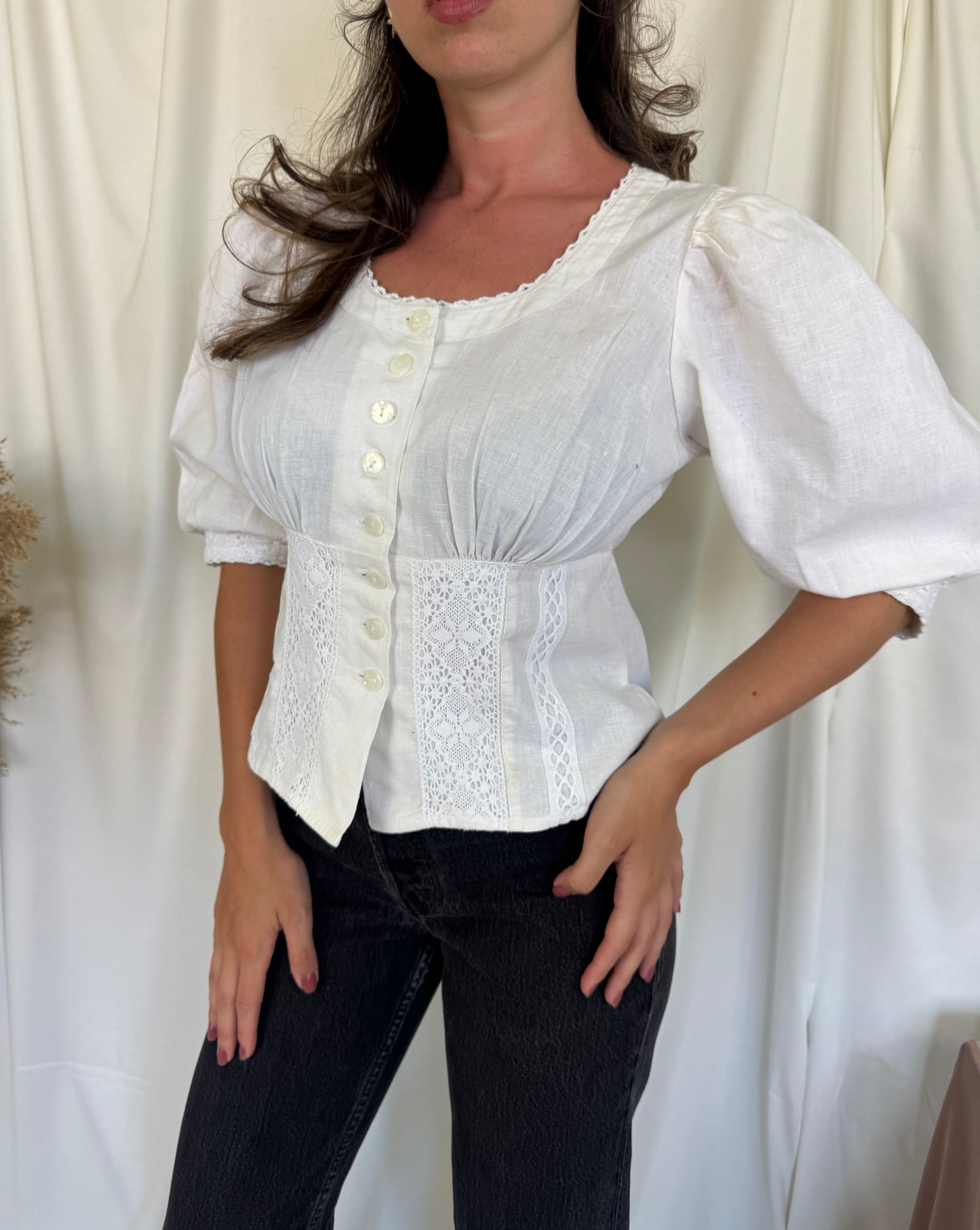 Camasa vintage cu broderie (M)