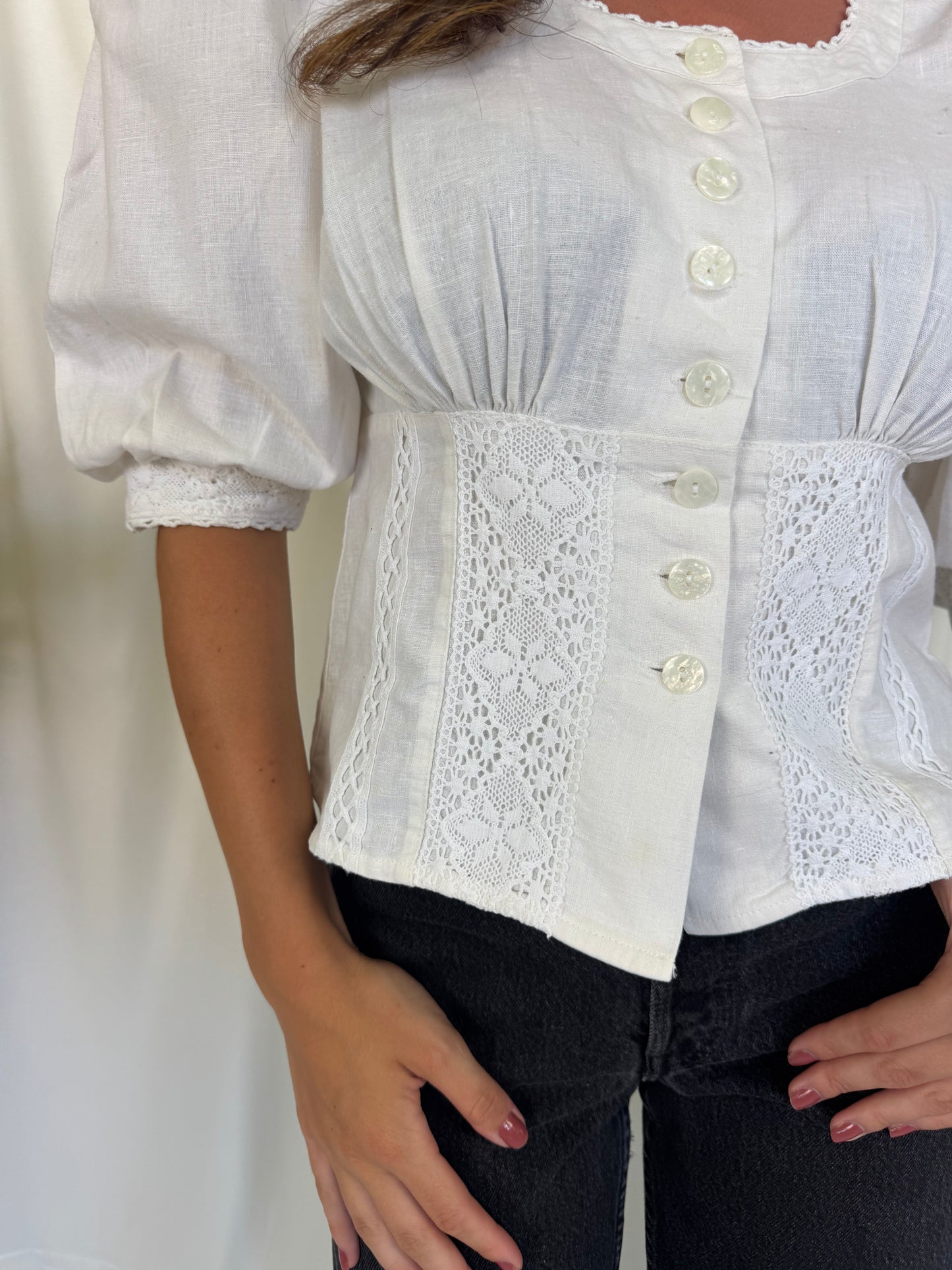 Camasa vintage cu broderie (M)