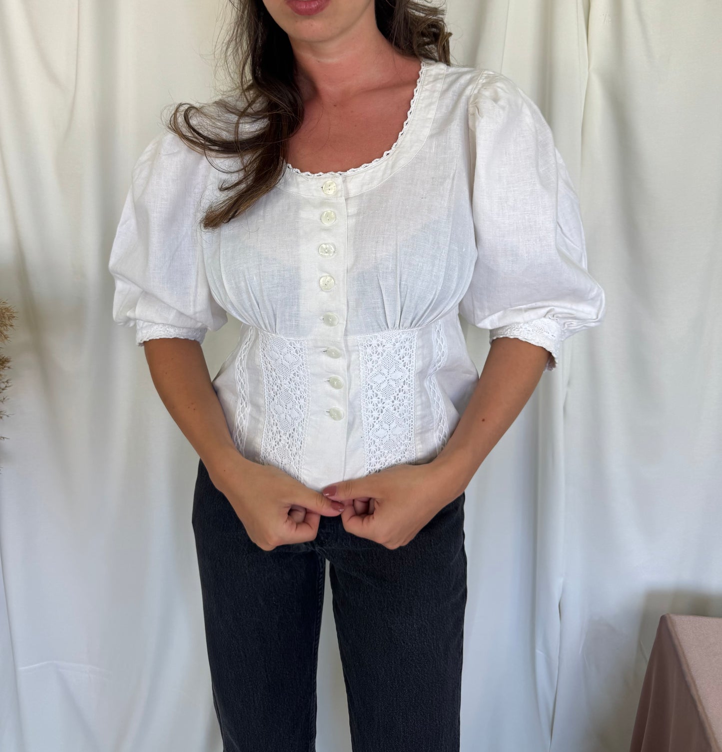 Camasa vintage cu broderie (M)