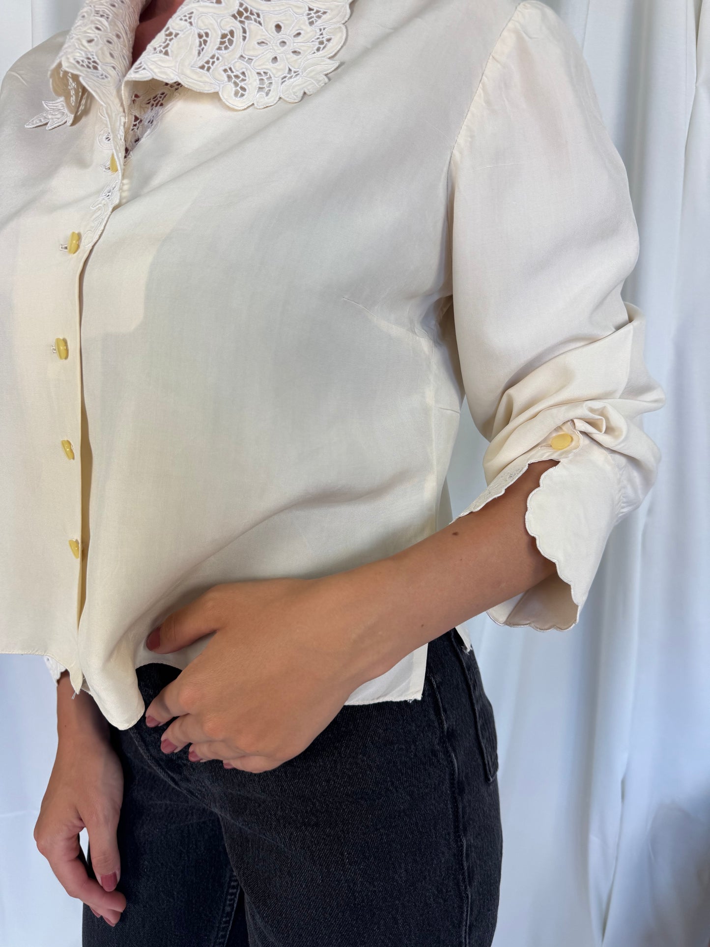 Camasa vintage cu broderie ( M)