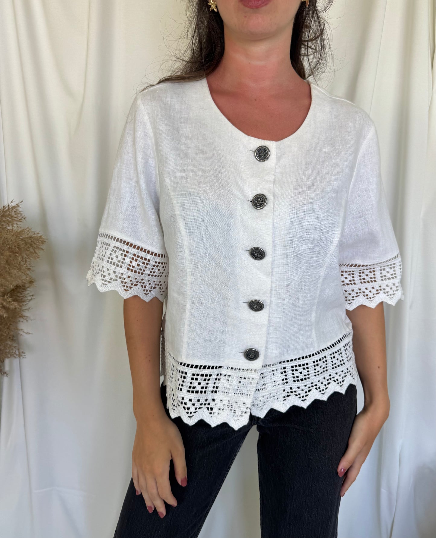 Camasa vintage cu broderie (L)