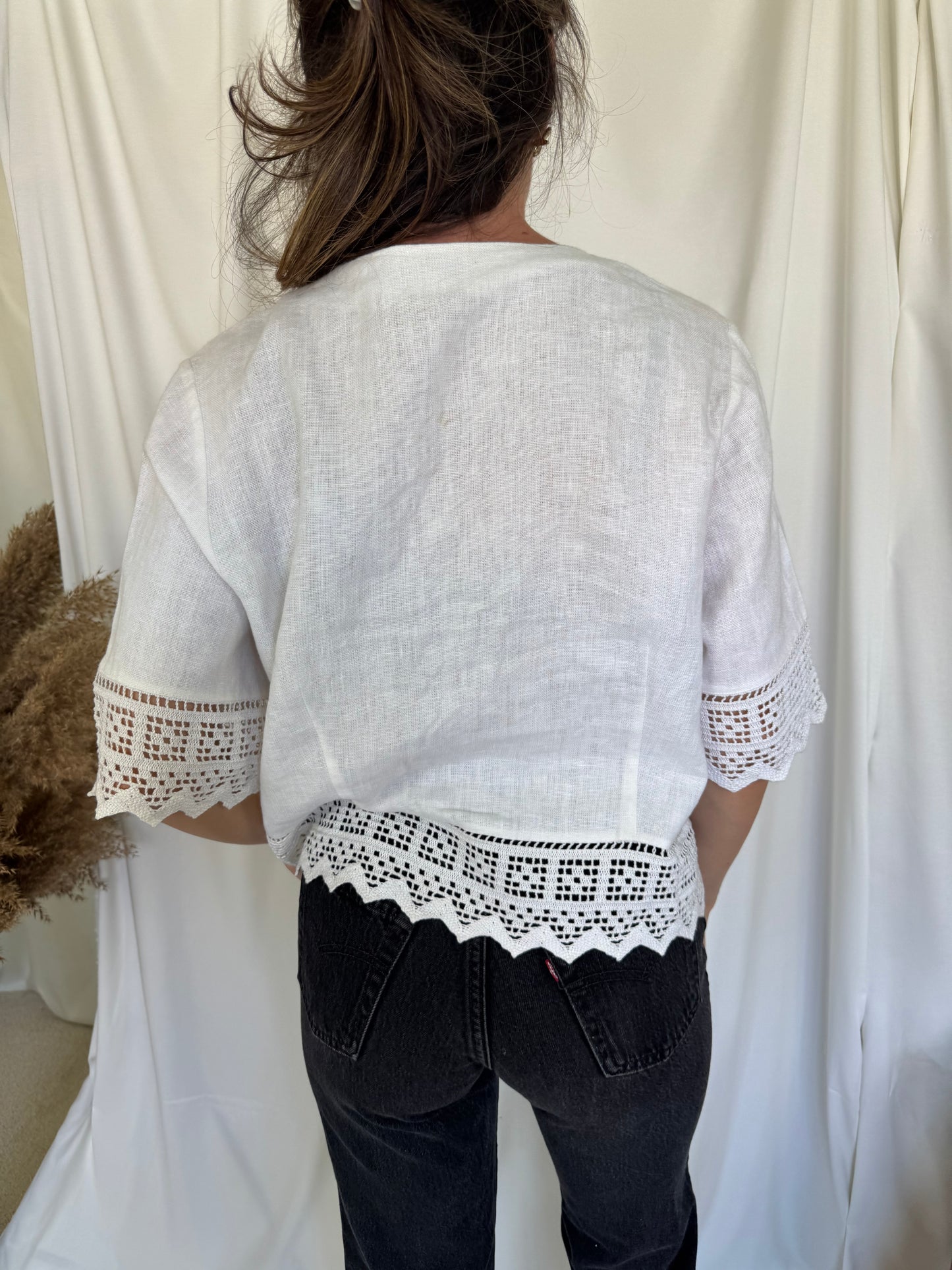 Camasa vintage cu broderie (L)