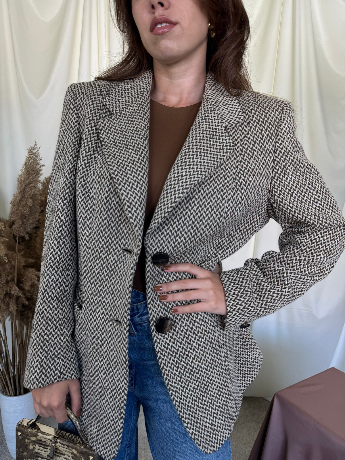 Sacou luxury ESCADA din stofă premium de lână, țesătură mai groasă ( mărimea L)