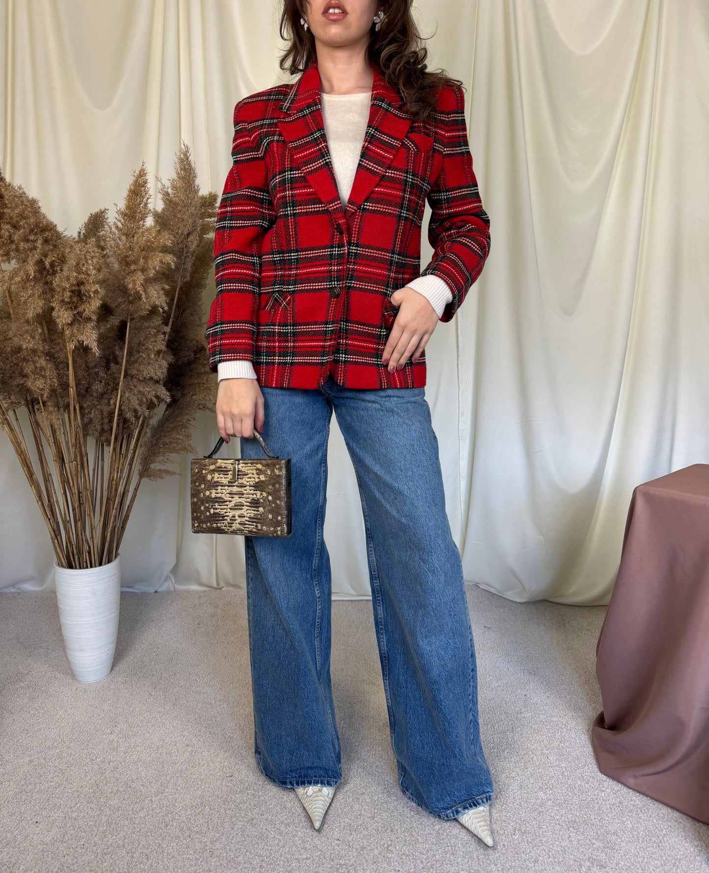 Sacou vintage superb din stofă 100%