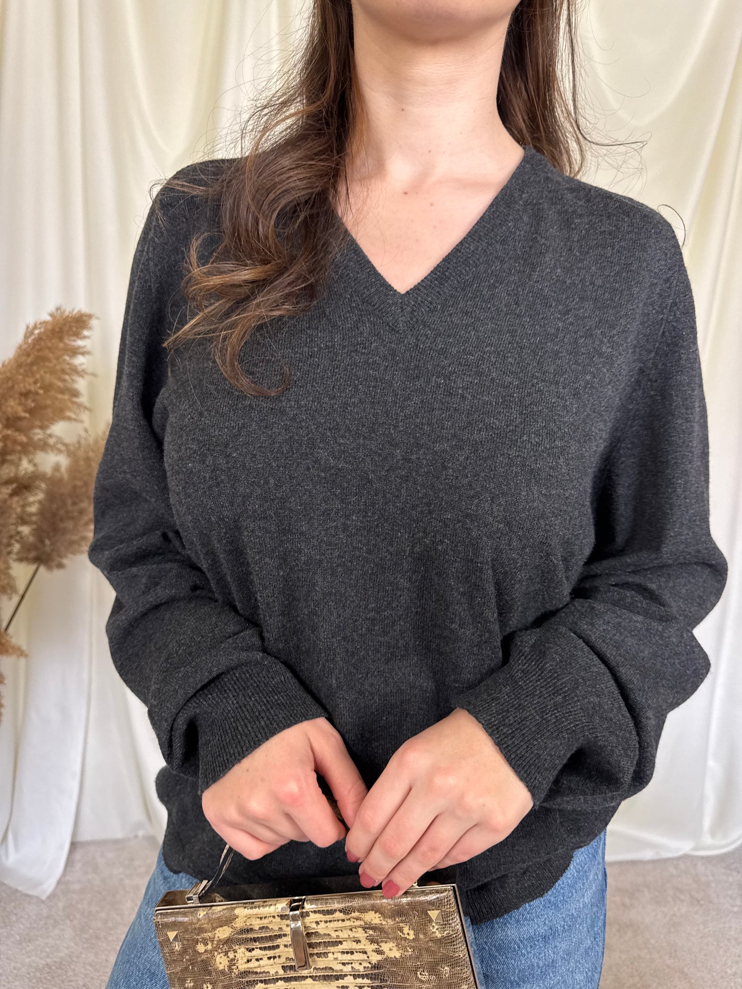 Pulover 100% cașmir SaintLaurent YSL (mărimea L/XL)