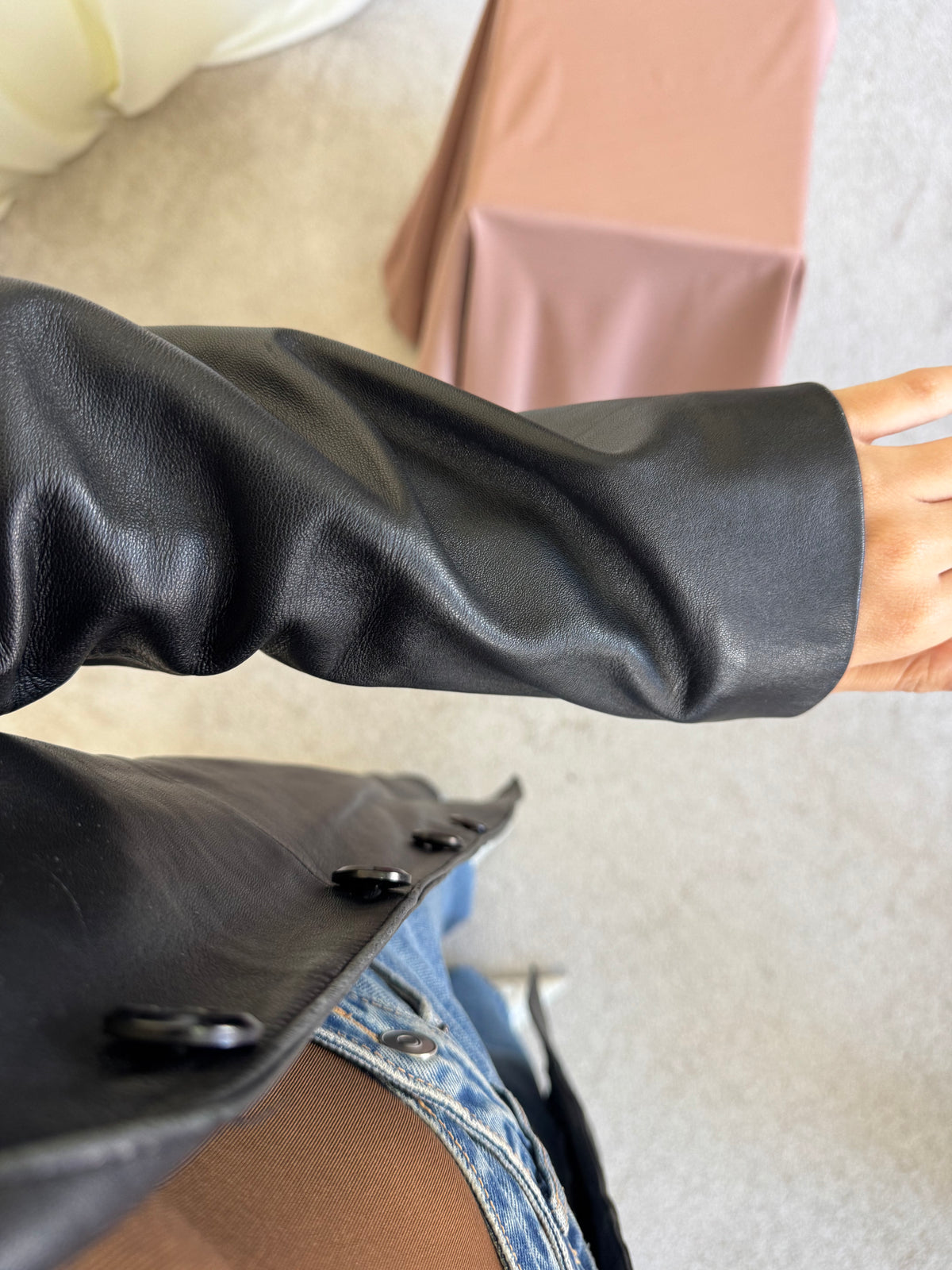 Trench vintage premium GIANFRANCO FERRE din 100% piele naturală ( mărimea S/M)