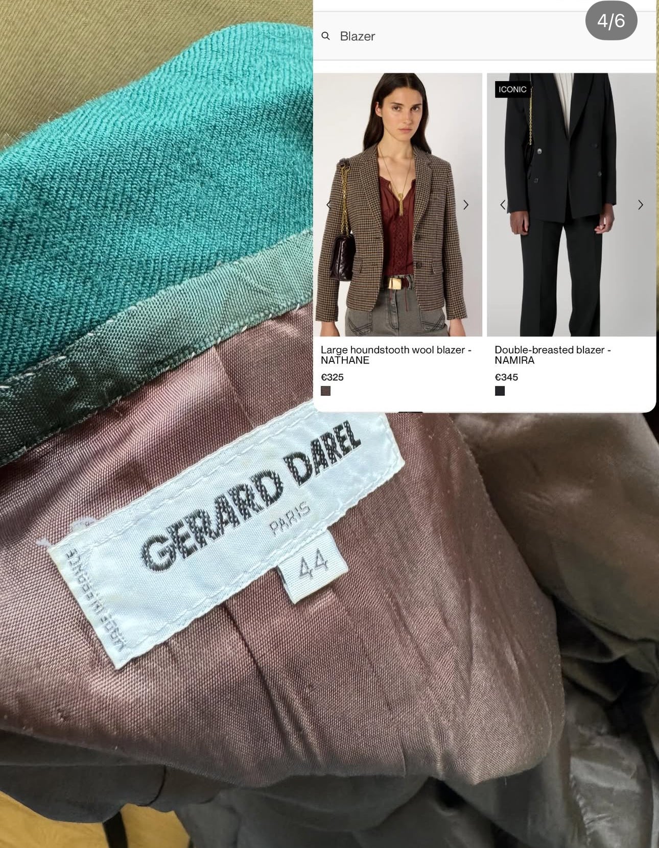 Sacou vintage oversized din lână( mărimea L-XL)